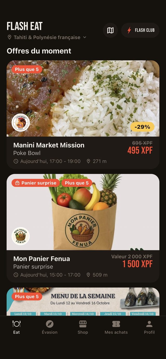 Écran Flash Eat : offres du moment